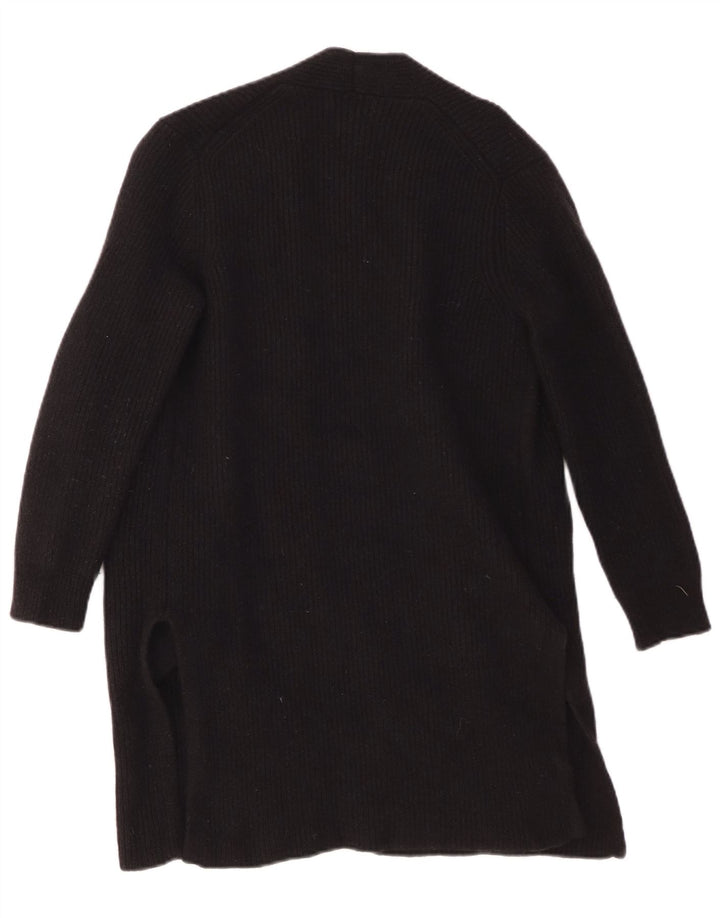POLO RALPH LAUREN Pull cardigan ouvert long pour femme UK 12 Noir moyen