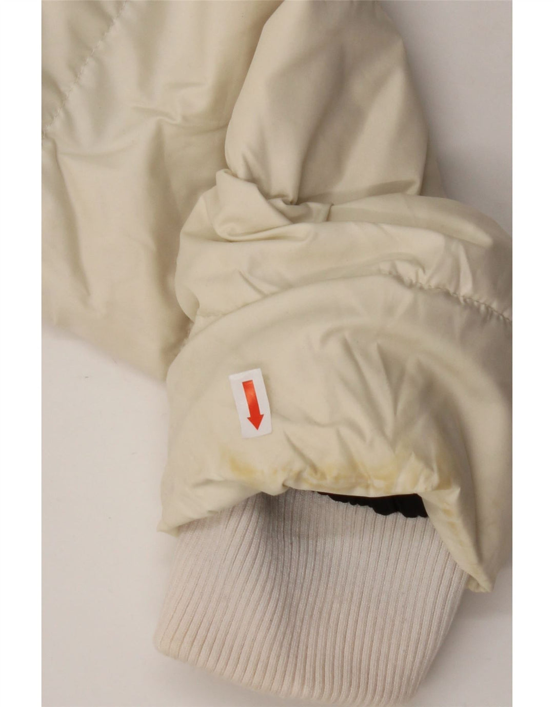 CALVIN KLEIN Veste matelassée à capuche pour femme UK 14 Medium Off White Polyester