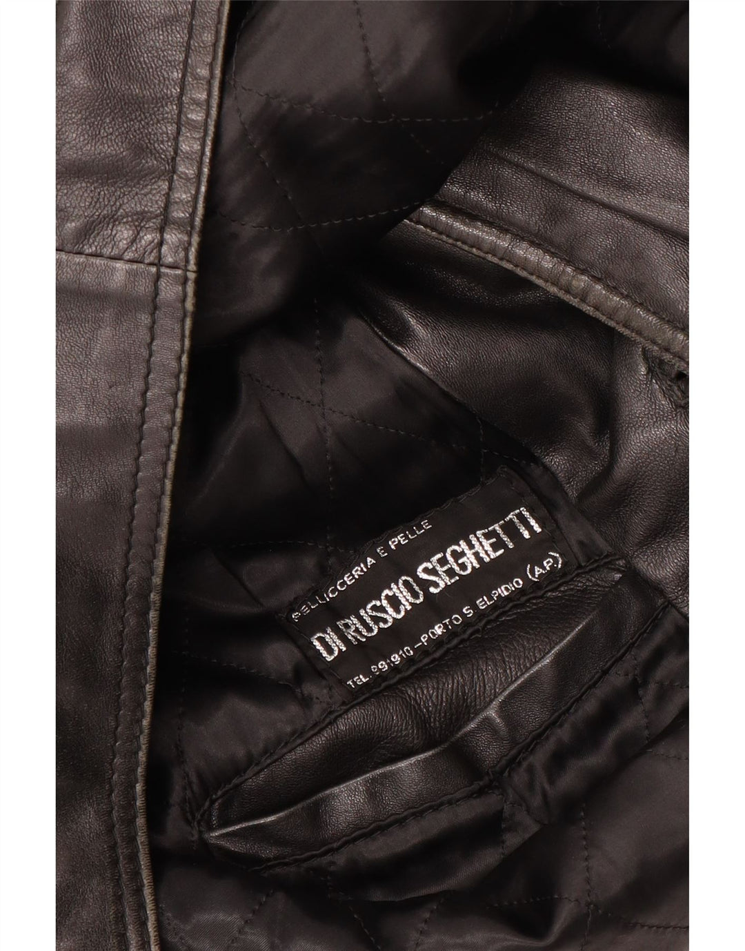 VINTAGE Veste en cuir homme UK 40 Grand cuir noir