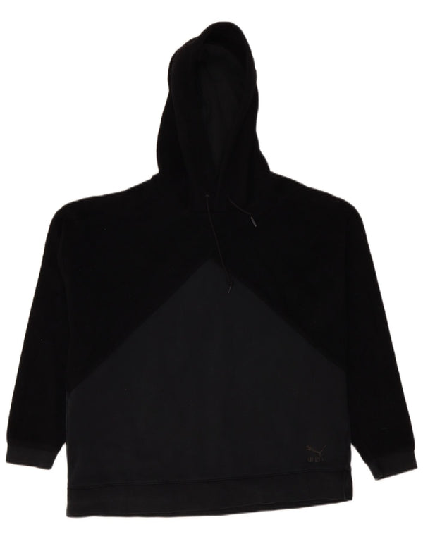 Puma Pull à capuche surdimensionné pour femme UK 10 Small Noir Colorblock