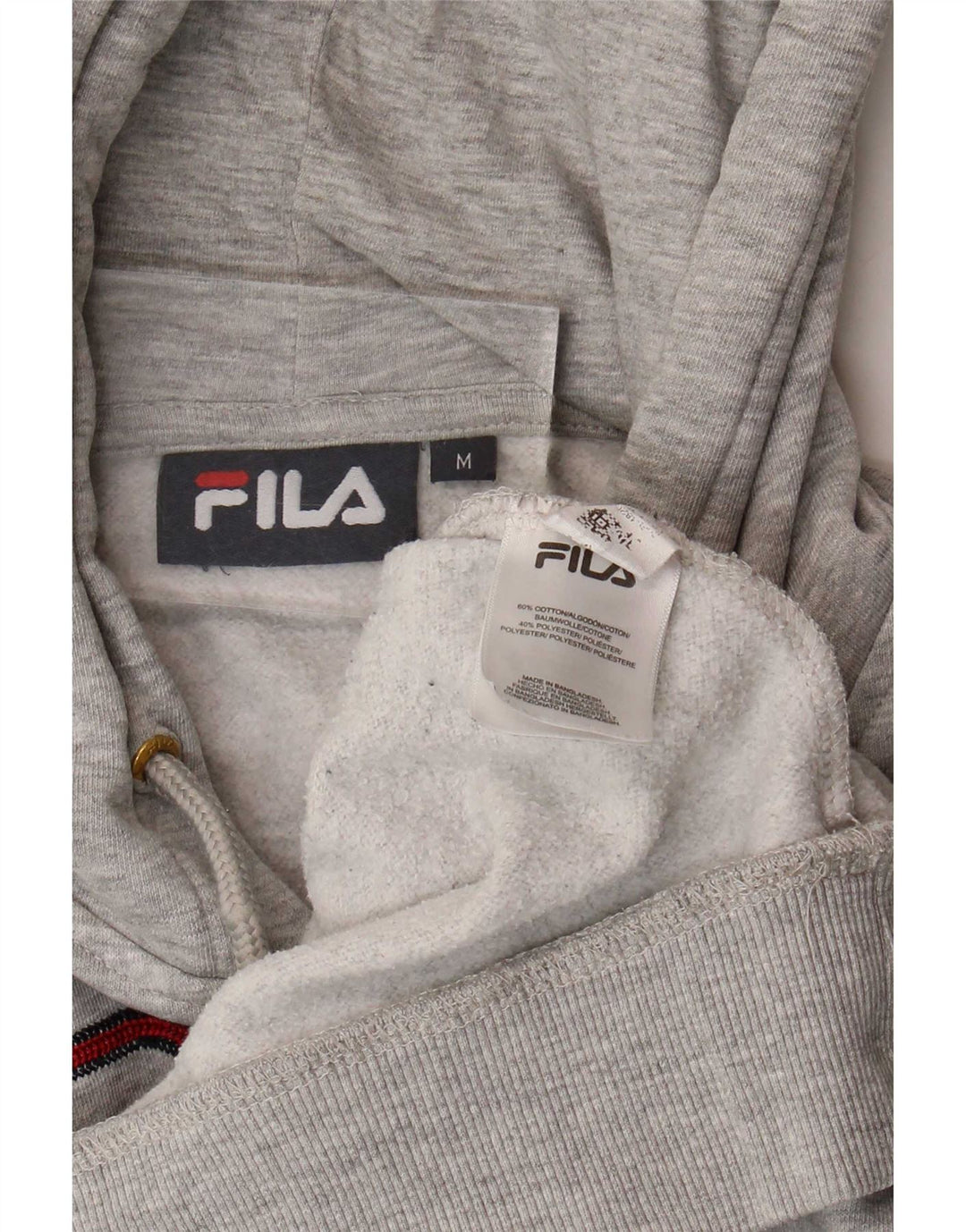 Fila Pull à Capuche Graphique Homme Gris Moyen Coton