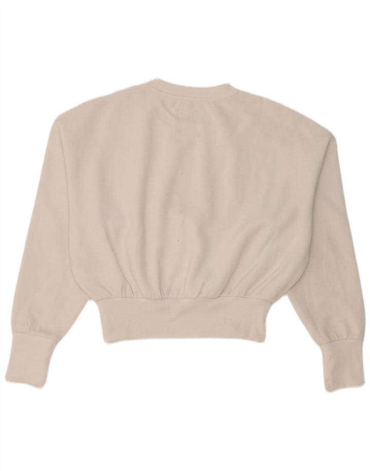 Calvin Klein Jeans Sweat-shirt surdimensionné pour femme UK 14 Blanc moyen