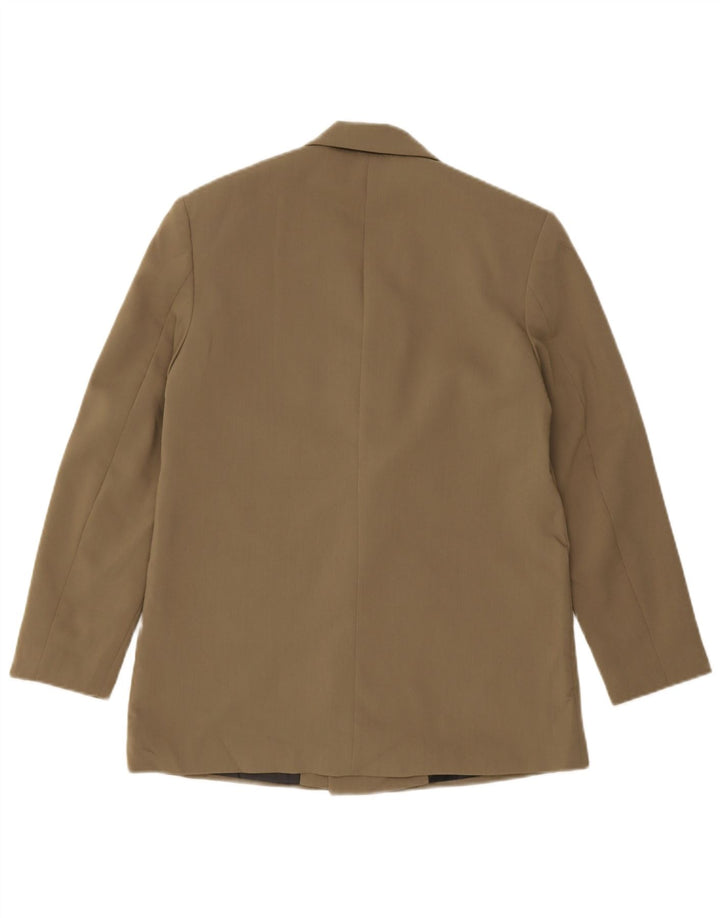 Zara Veste Blazer Double Boutonnage Homme UK 34 XS Kaki Polyester