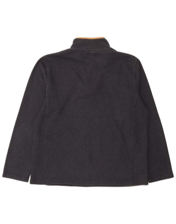 Mountain Warehouse Sweat-shirt à col zippé pour homme en coton bleu marine Taille L