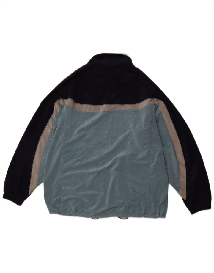 ASICS Veste de survêtement pour homme Large Bleu Colorblock Polyester Sports