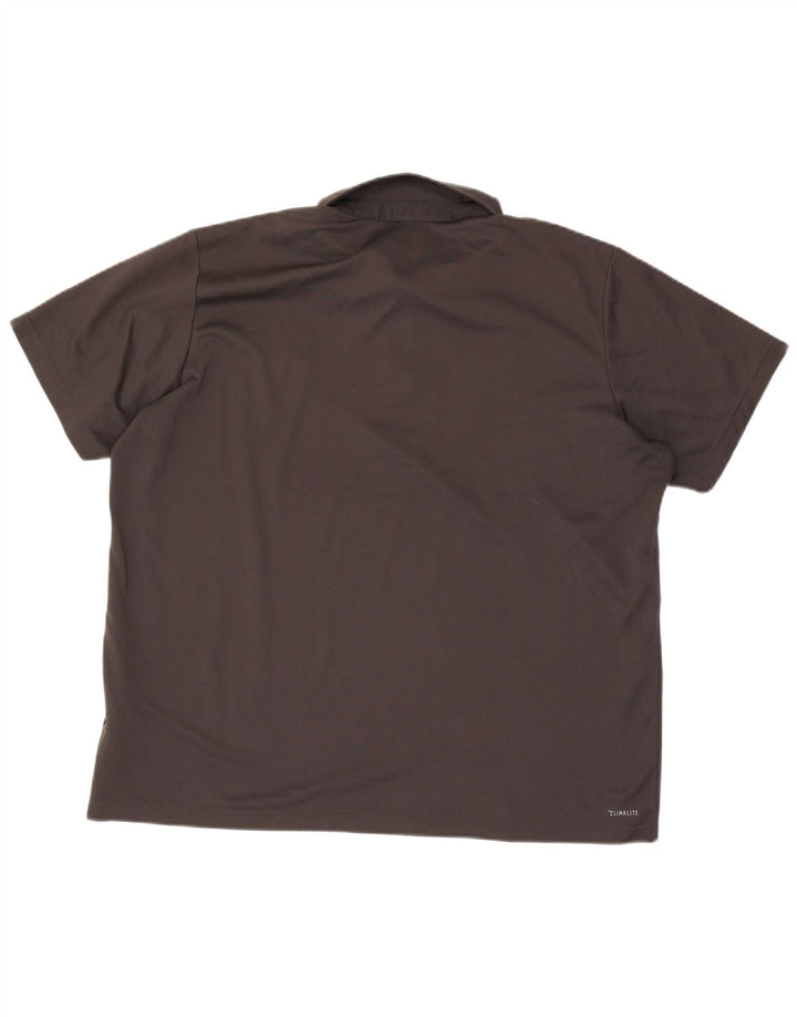 Adidas Polo Climalite pour homme 2XL Gris Polyester
