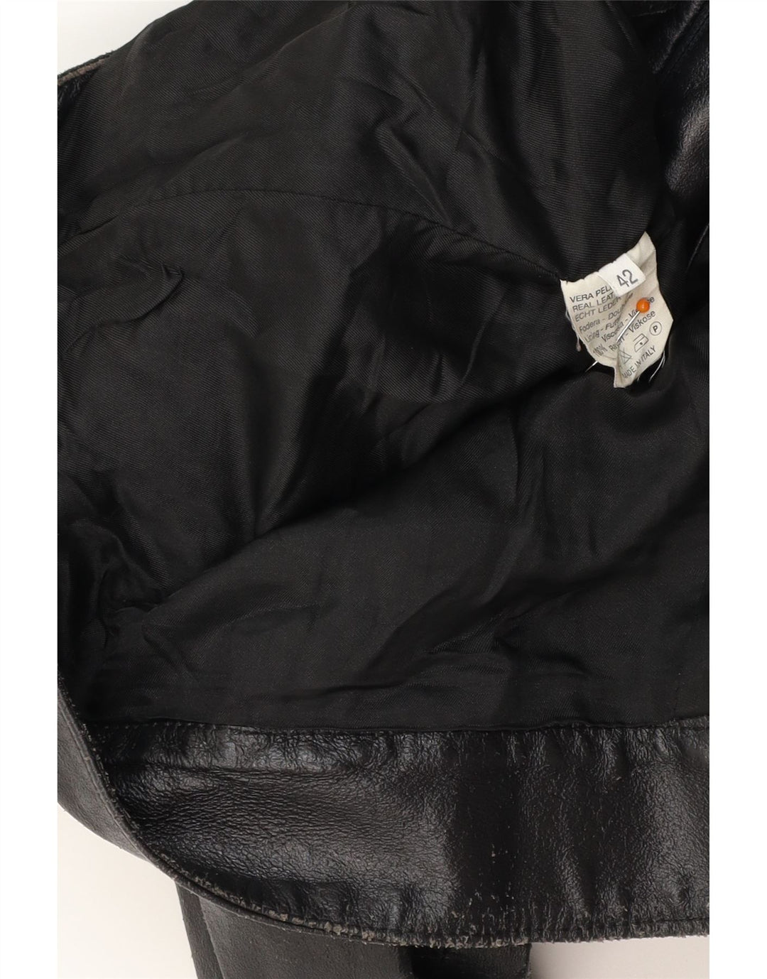 VINTAGE Veste de course en cuir pour femme IT 42 Cuir noir moyen