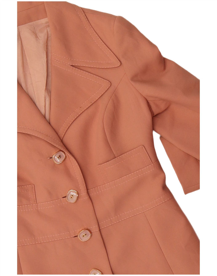 vintage Femme Trench Coat UK 14 Orange Moyen