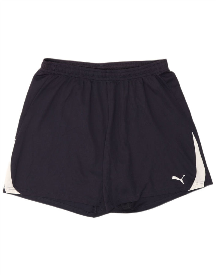 NIKE Mens Sport Shorts Large  Navy Blue Colourblock