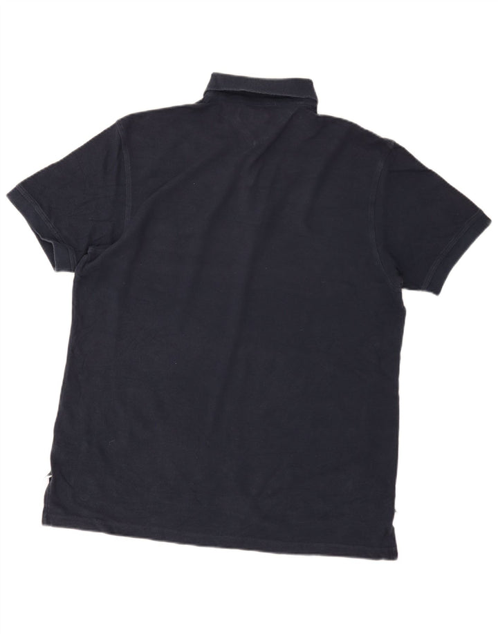 Tommy Hilfiger Polo à manches courtes pour homme Bleu marine moyen classique