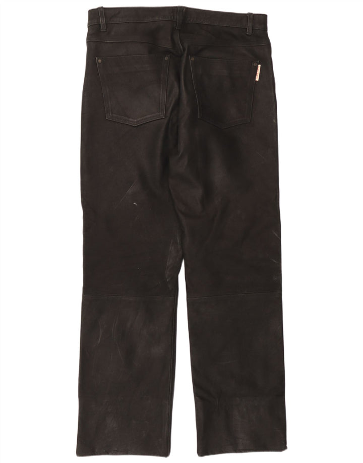 Fuente Pantalon en cuir pour homme W37 L31 Cuir noir
