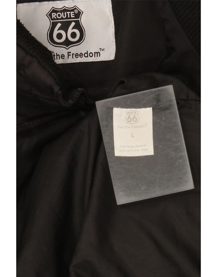 ROUTE 66 Veste matelassée pour homme UK 40 Large Noir Polyester