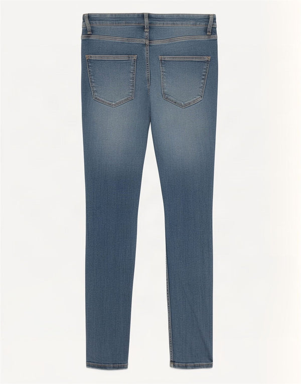 Zara Jean skinny femme EU 40 Medium W30 L28 Bleu Coton