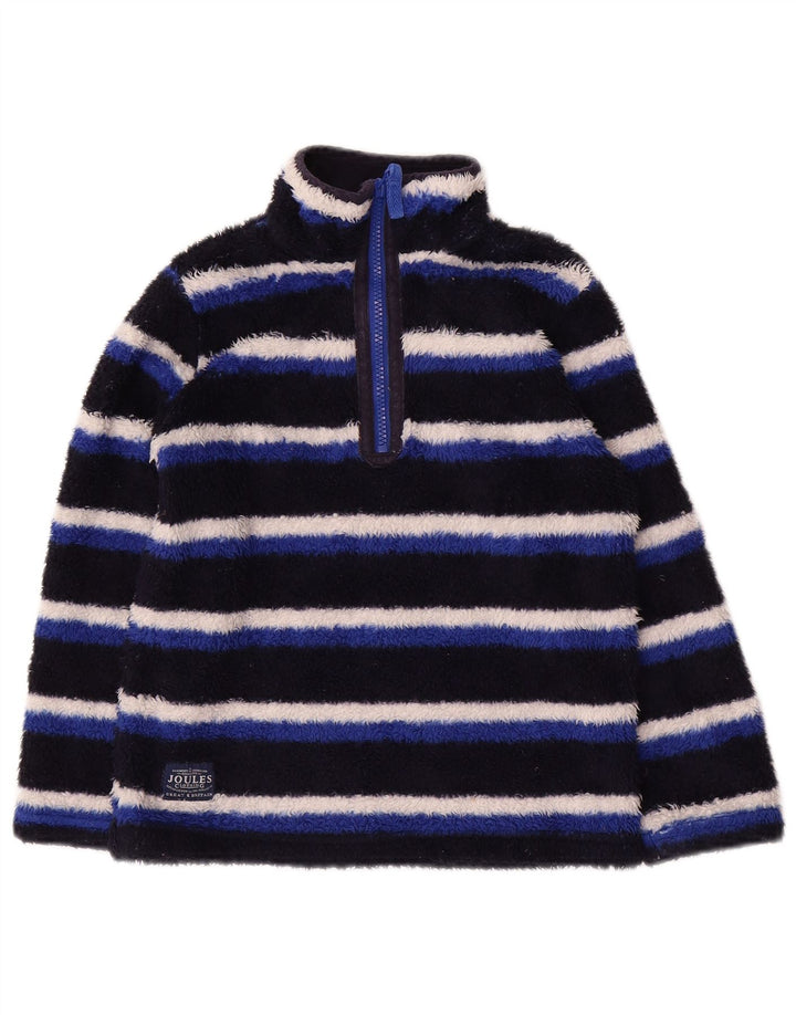 JOULES Pull Polaire Col Zippé Garçon 5-6 ans Bleu Rayé Polyester