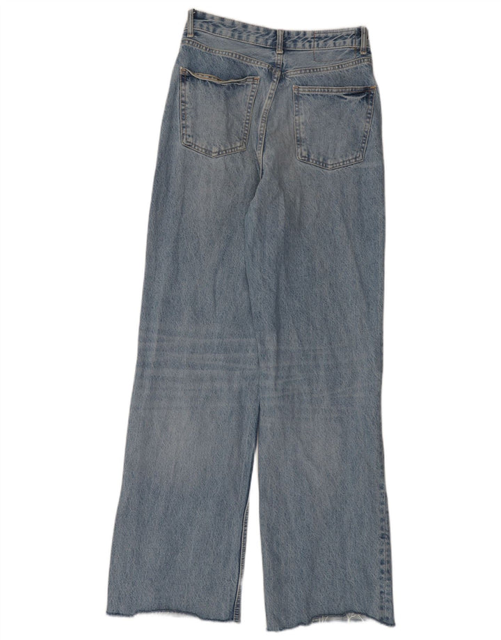 Zara Jean large en détresse pour femme EU 40 Medium W30 L32 Bleu