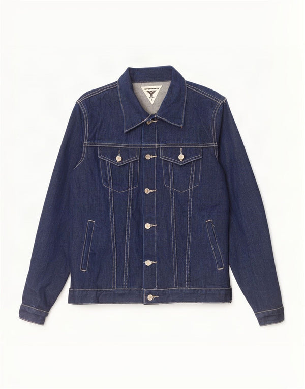 Veste en jean garçon vintage 14-15 ans coton bleu marine