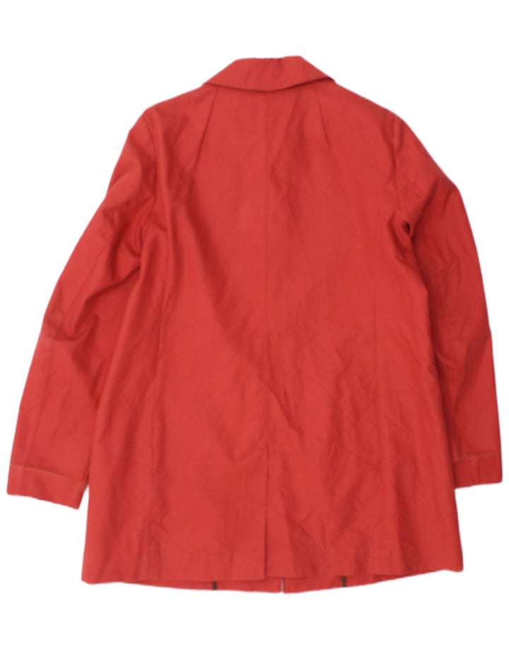 Max Mara Manteau pour femme UK 16 Large Rouge Coton