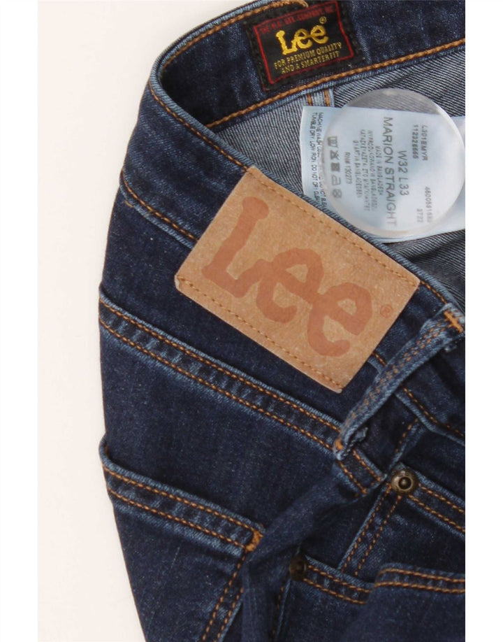 Lee Jean Droit Marion Femme W32 L33 Bleu Marine Coton