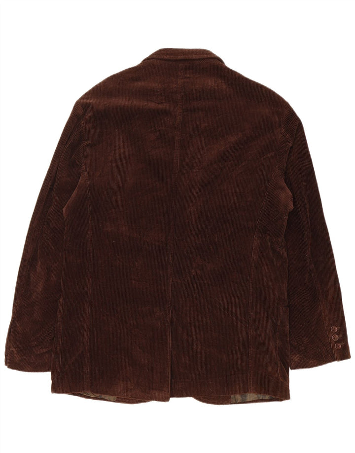 HERMAN & SONS Veste blazer en velours côtelé à 3 boutons pour homme IT 48 Marron moyen