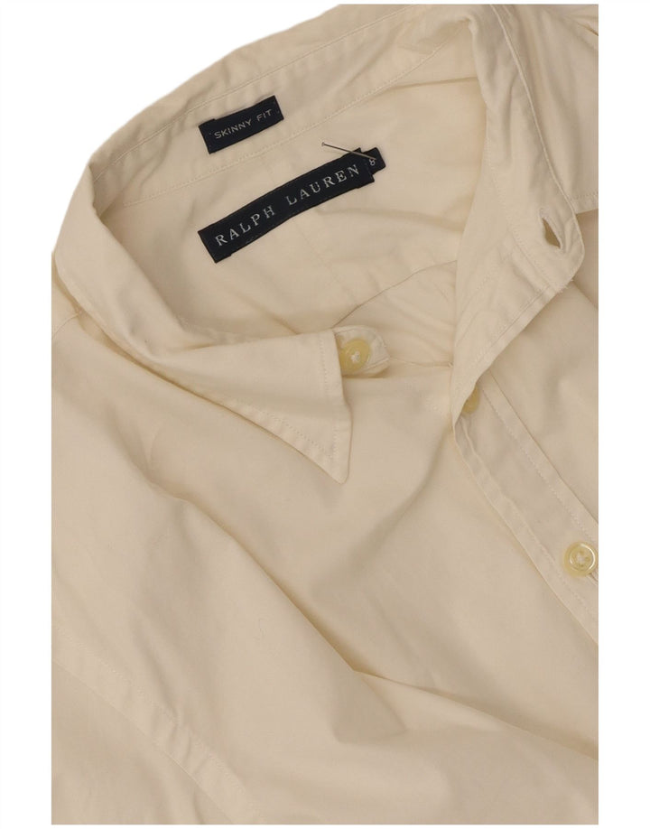 Ralph Lauren Chemise skinny pour femme US 8 Medium Off White