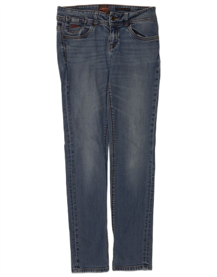 Superdry Jean Slim Cigarette W30 L32 Bleu Femme