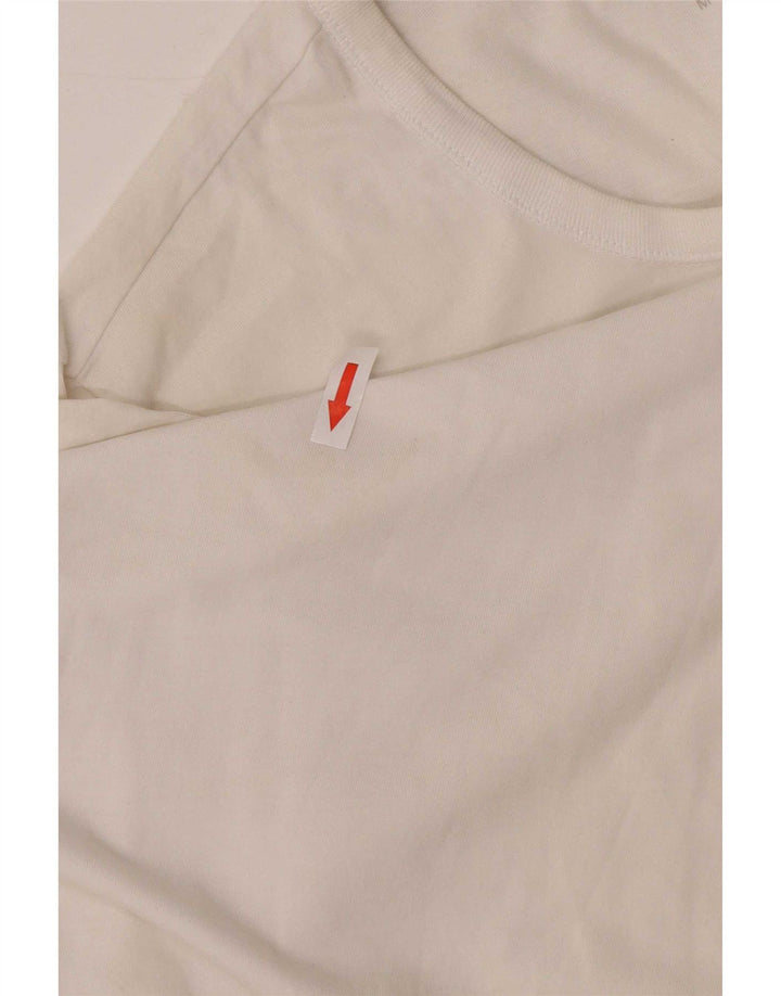 Hugo Boss Hommes T-Shirt Top Petit Blanc Coton