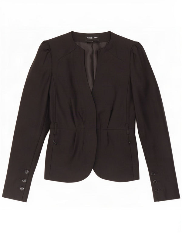 Patrizia Pepe Veste blazer pour femme IT 40 Small Black Wool