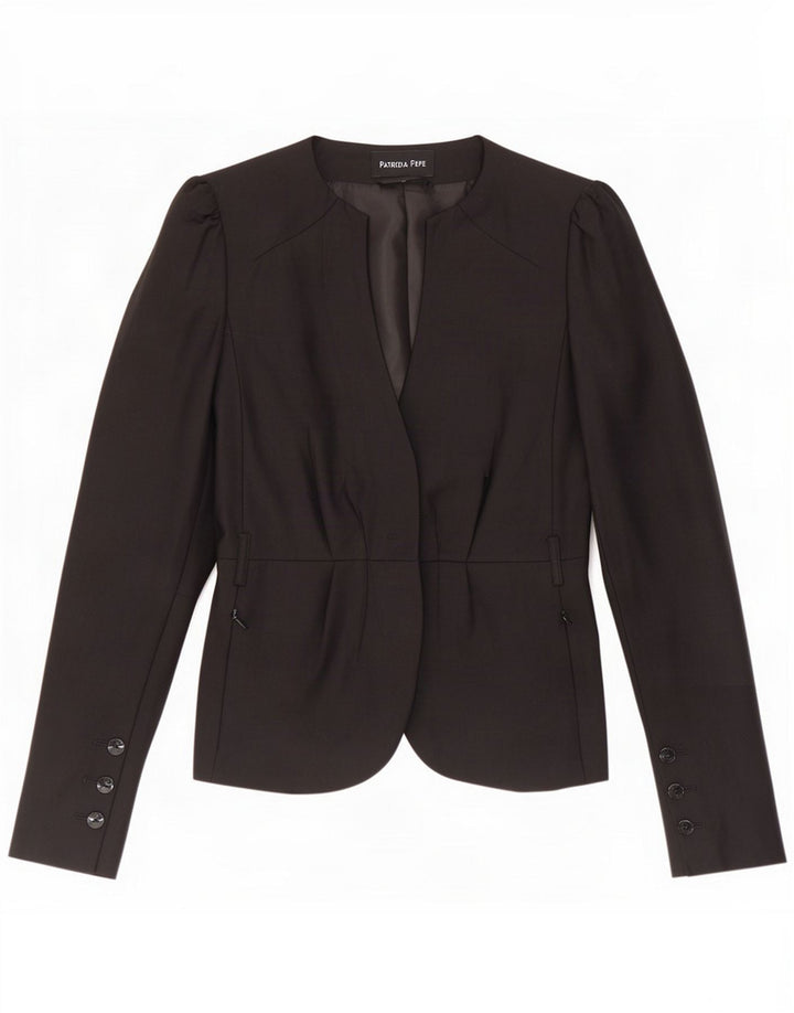Patrizia Pepe Veste blazer pour femme IT 40 Small Black Wool