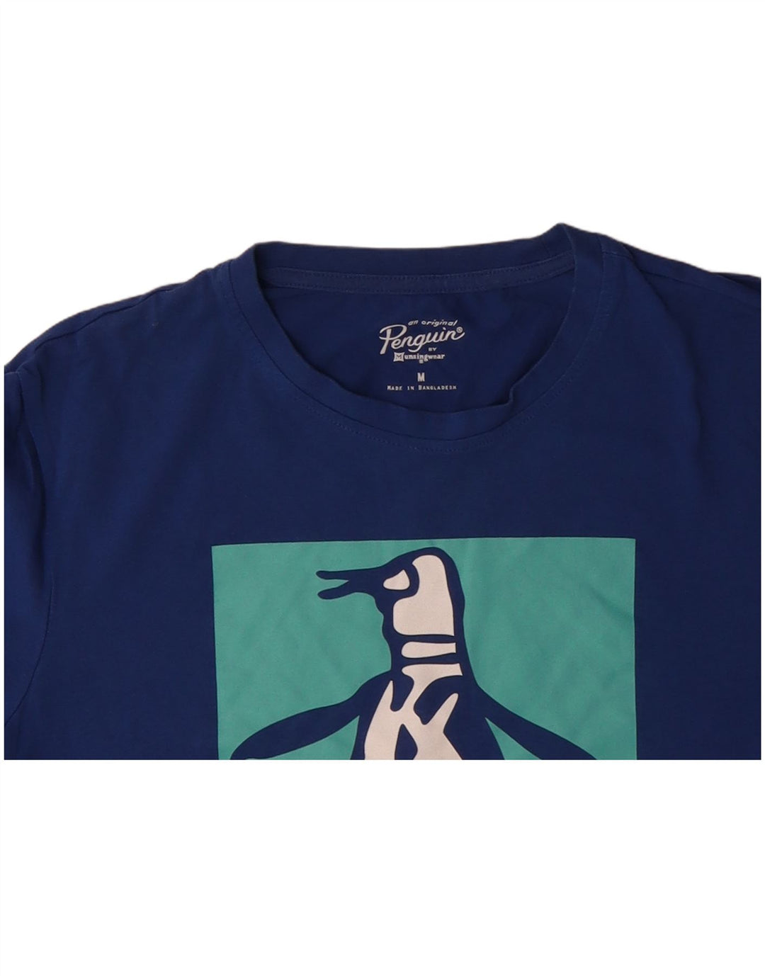 PENGUIN T-Shirt Graphique Homme Bleu Moyen Coton