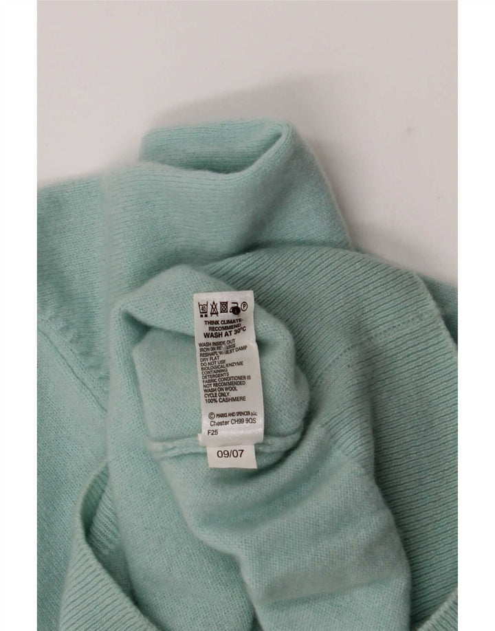 Marks & Spencer Pull col roulé pour femme UK 10 Small Turquoise