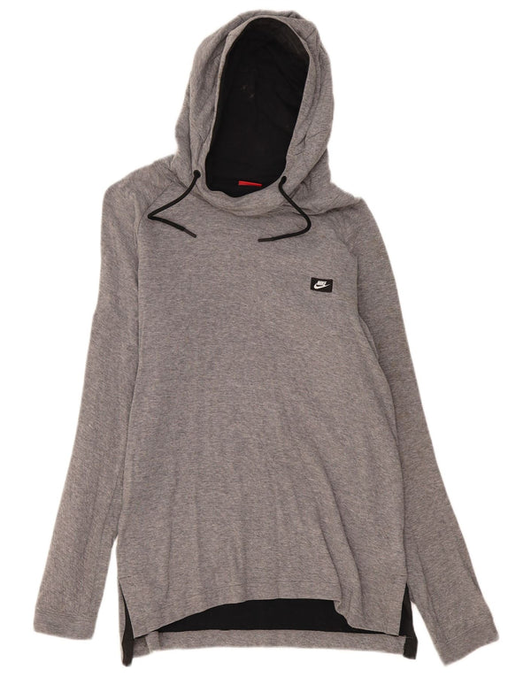 Nike Pull à capuche surdimensionné pour femme UK 10 Petit coton gris