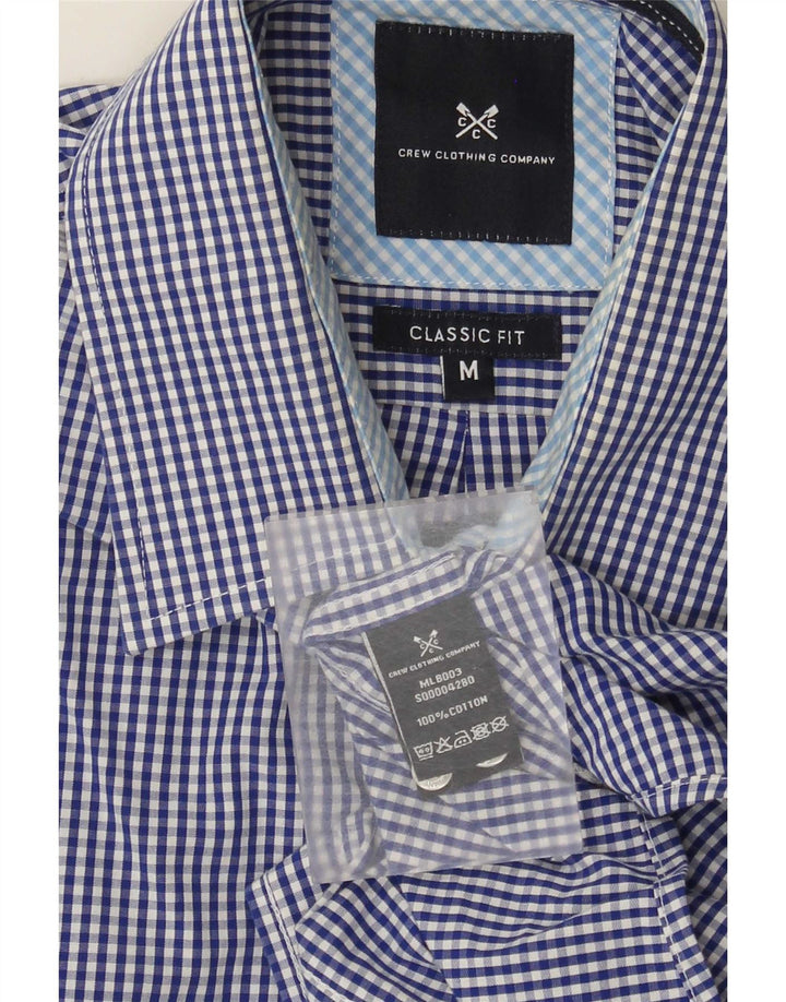 Crew Clothing Chemise classique pour homme en coton vichy bleu marine moyen