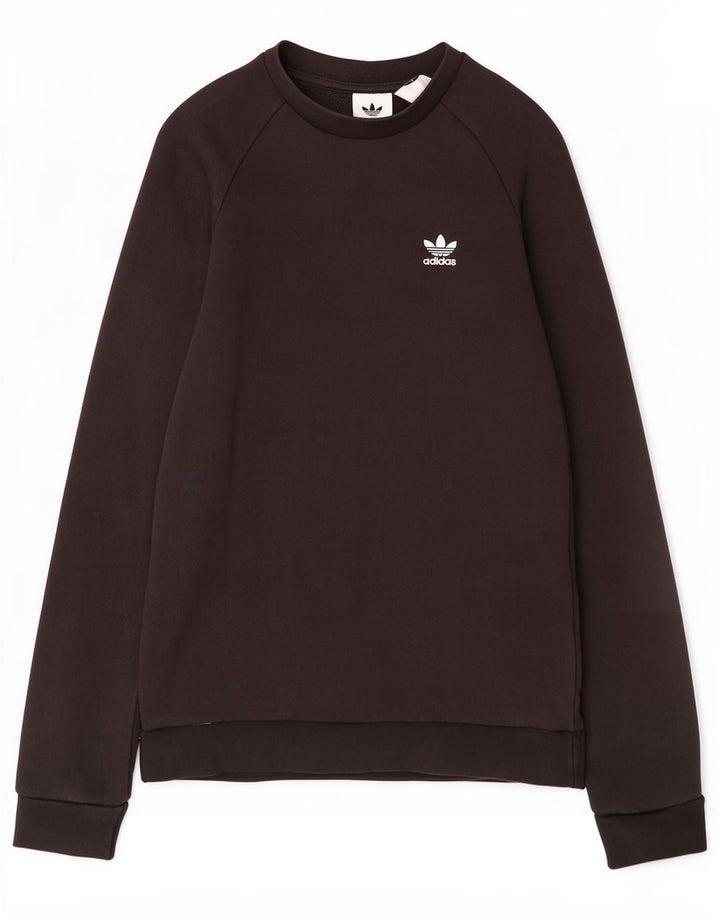Adidas Sweat-shirt pour homme en coton noir Taille S