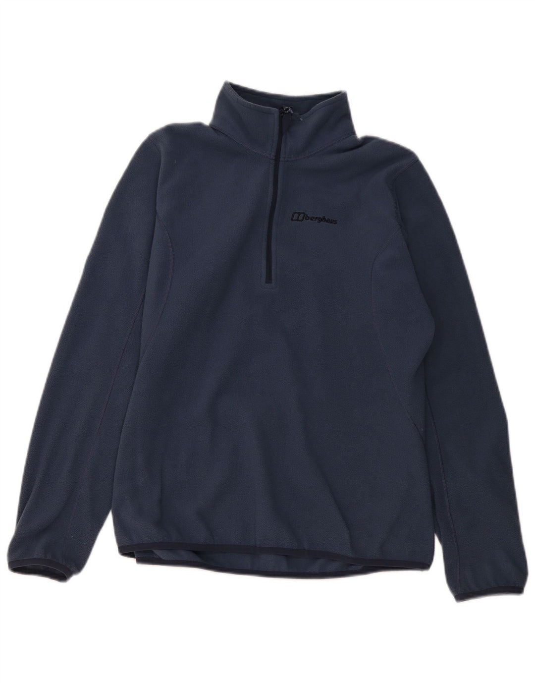 BERGHAUS Pull polaire à col zippé pour femme UK 14 Large Bleu marine