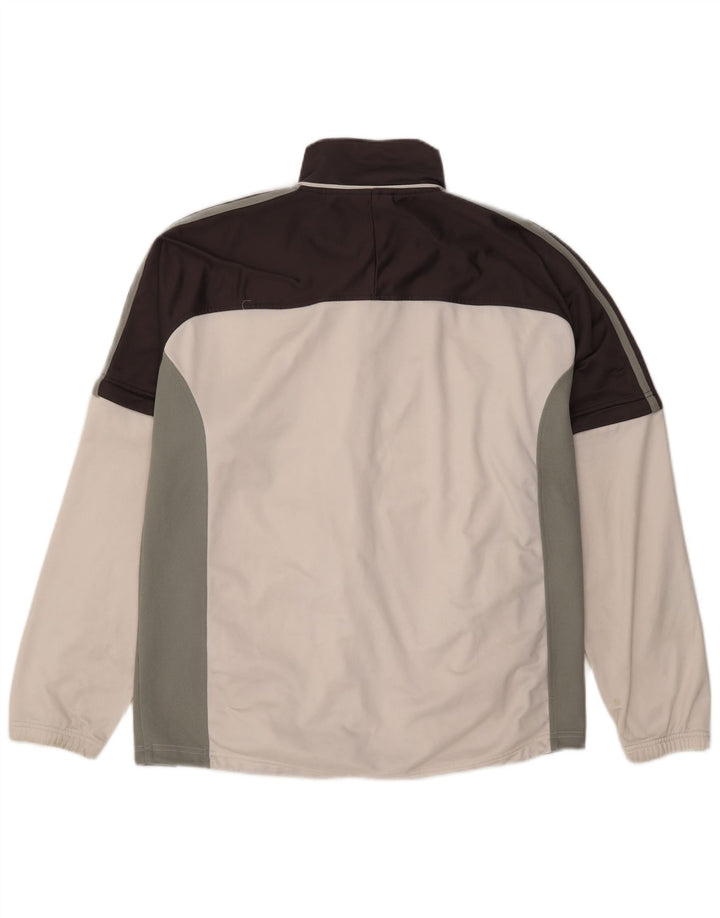 Asics Veste de survêtement pour homme Large Blanc Colourblock