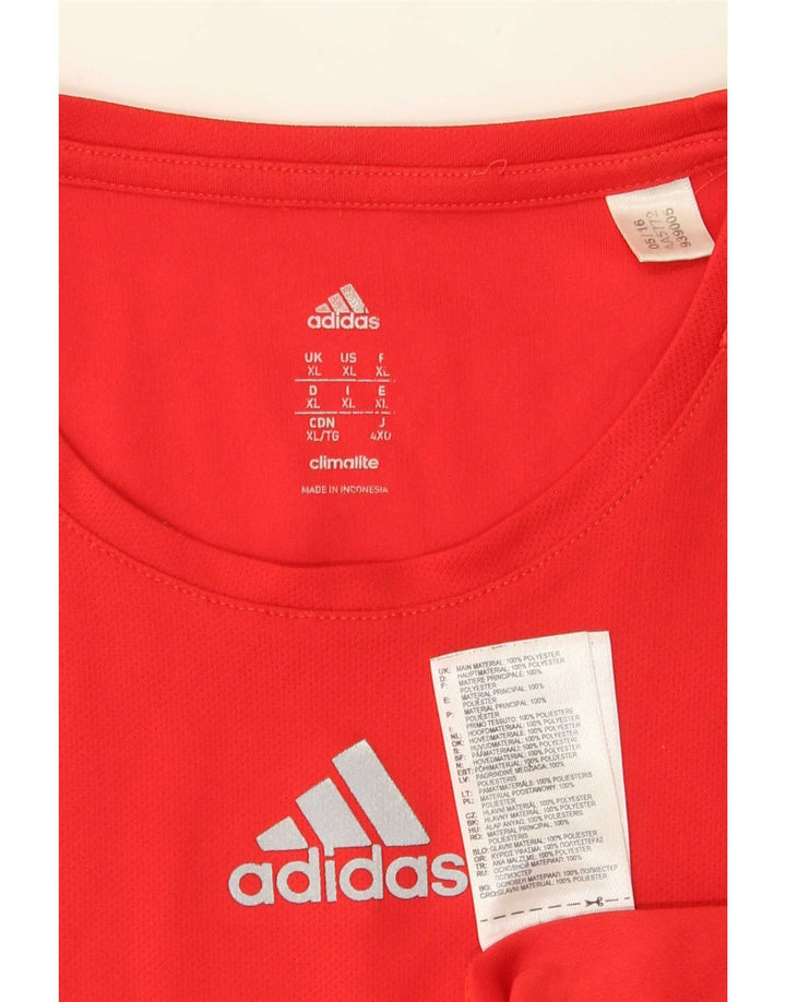 Adidas Homme Climalite T-Shirt Top XL Rouge Polyester
