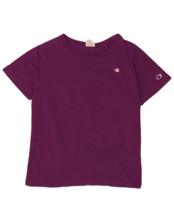 Champion T-Shirt Femme Top UK 10 Petit Violet Coton