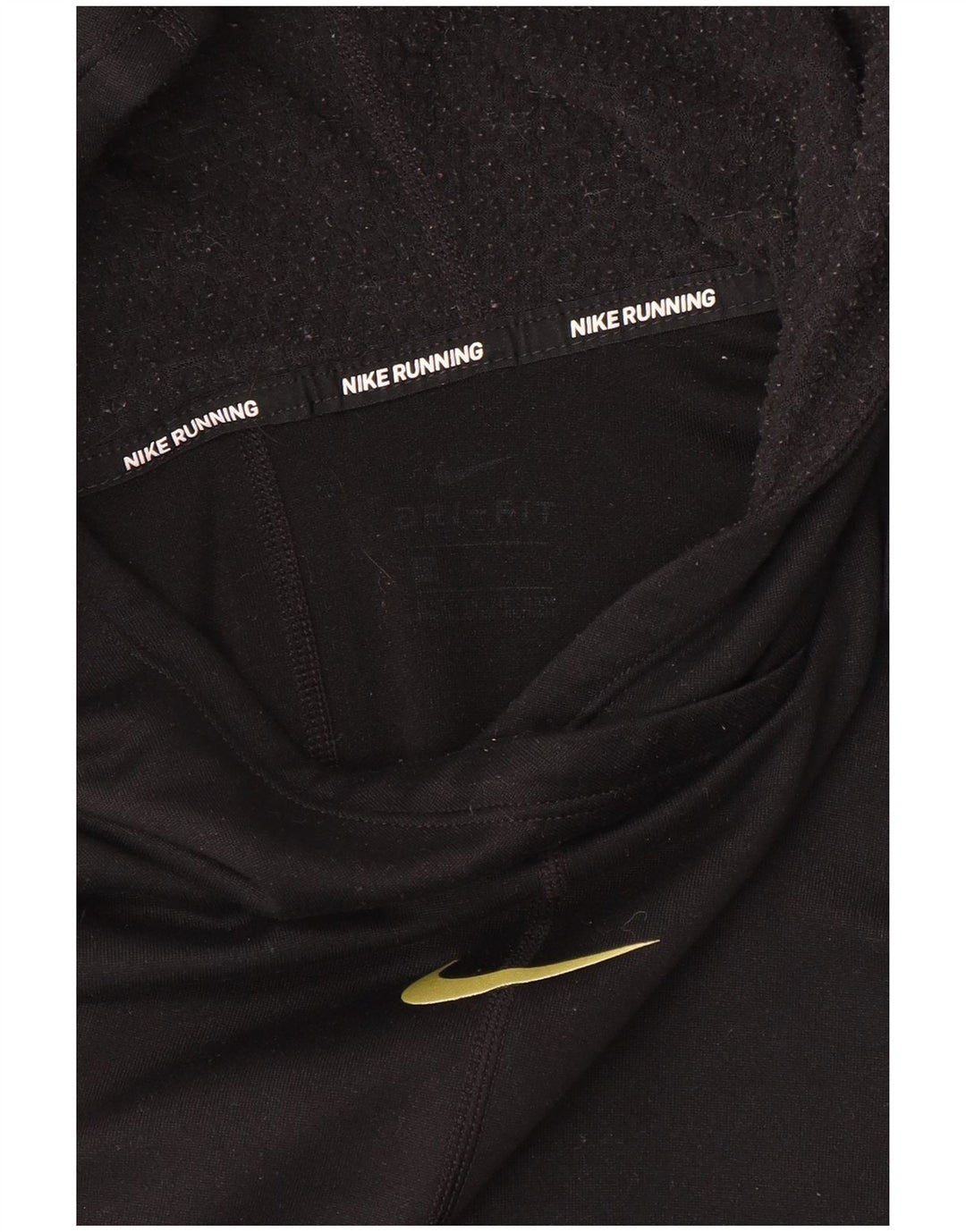 NIKE Haut à capuche graphique à manches longues pour femme UK 14 Noir moyen