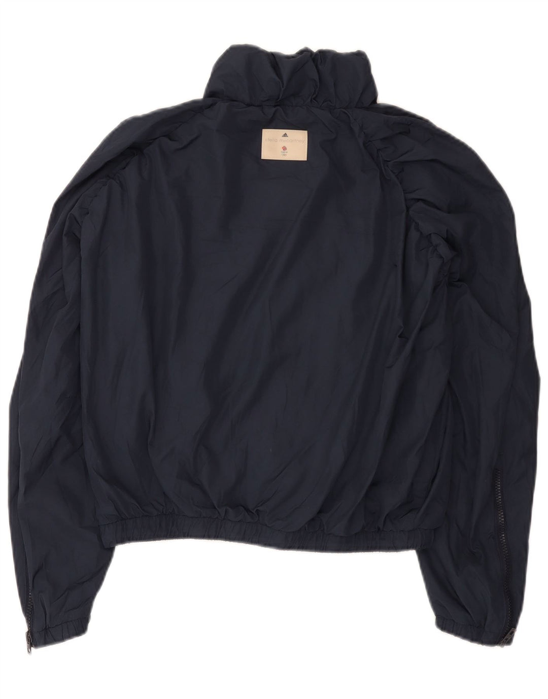 Adidas Femme Stella McCartney Veste de pluie surdimensionnée UK 10 Petit Bleu marine