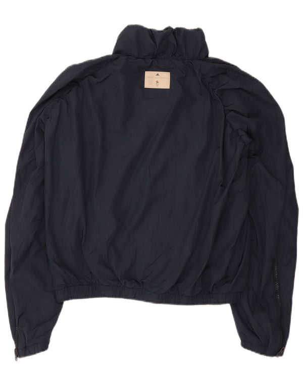 Adidas Femme Stella McCartney Veste de pluie surdimensionnée UK 10 Petit Bleu marine