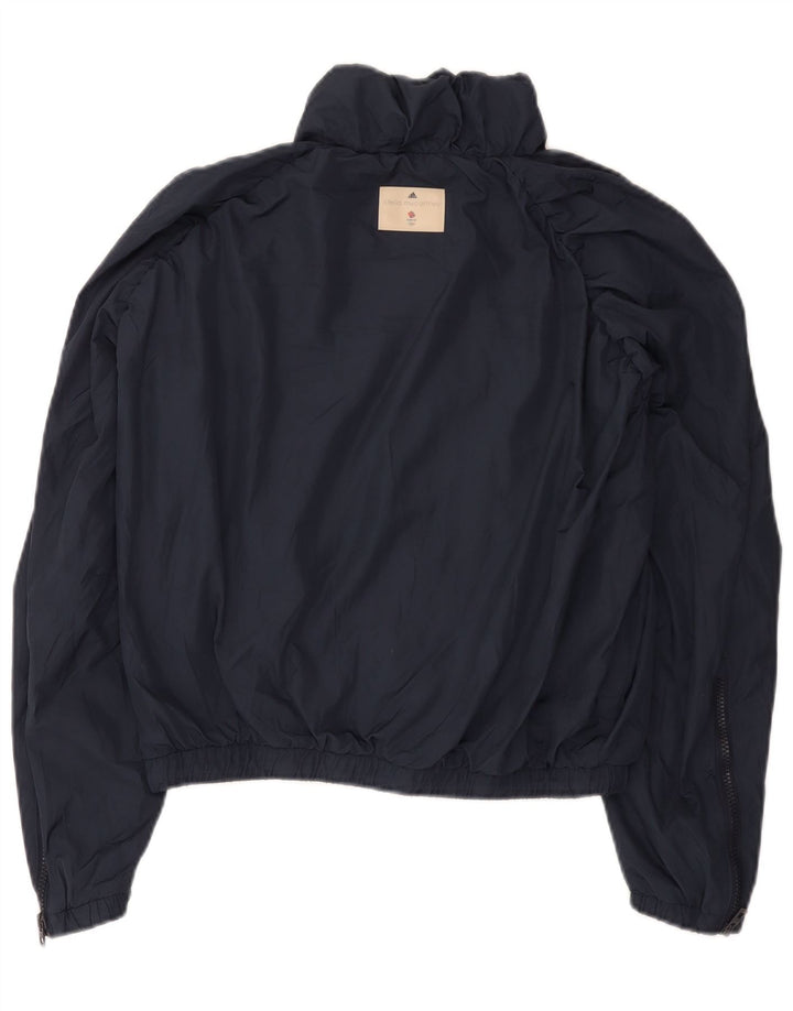 Adidas Femme Stella McCartney Veste de pluie surdimensionnée UK 10 Petit Bleu marine