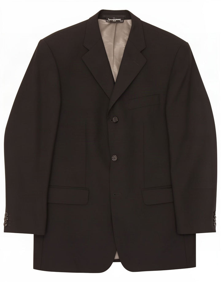 Veste blazer 3 boutons C&A pour homme IT 52 XL Laine vierge noire