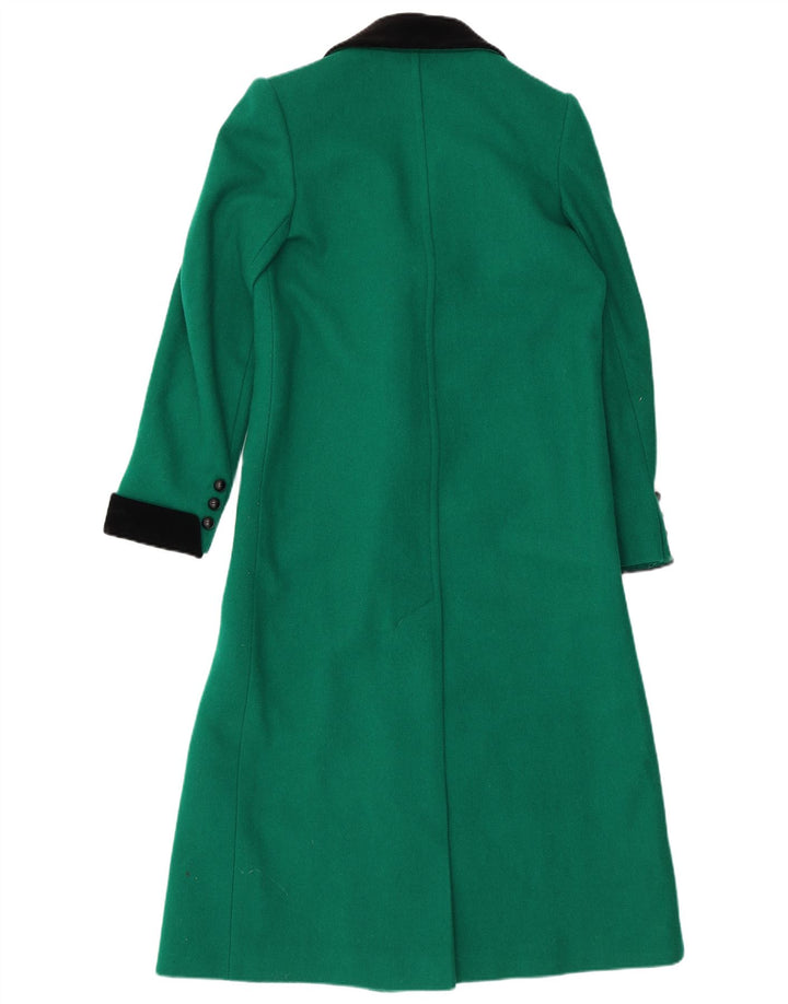 WINDSMOOR Manteau croisé femme UK 10 Petite laine verte