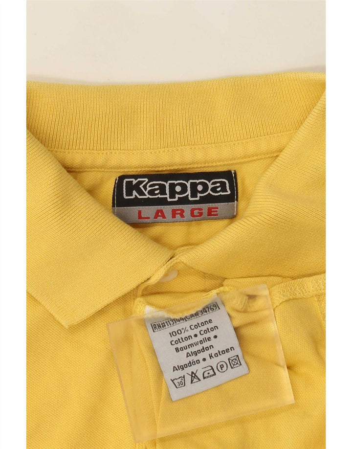 Kappa Polo Homme Large Jaune Coton