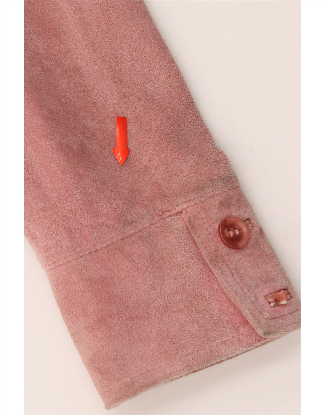 VINTAGE Veste blazer en daim à 2 boutons pour femme IT 46 Grand cuir rose