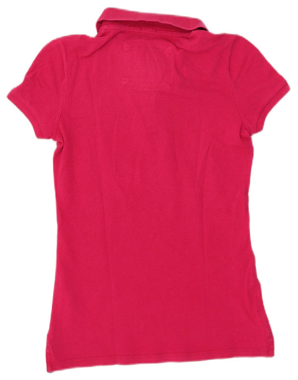 Abercrombie & Fitch Polo Femme UK 10 Petit Coton Rose