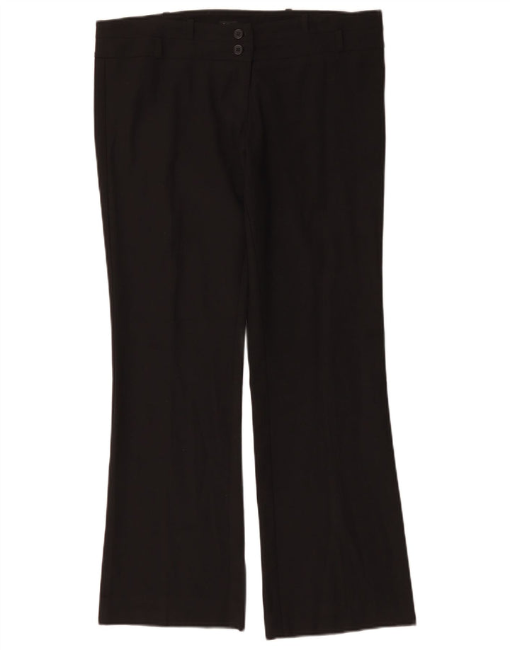Oasis Pantalon décontracté bootcut pour femme UK 12 Medium W34 L29 Noir Polyester
