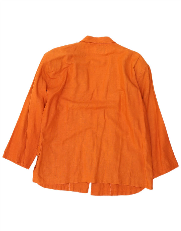 vintage Femme 1 Bouton Blazer Veste UK 18 XL Orange