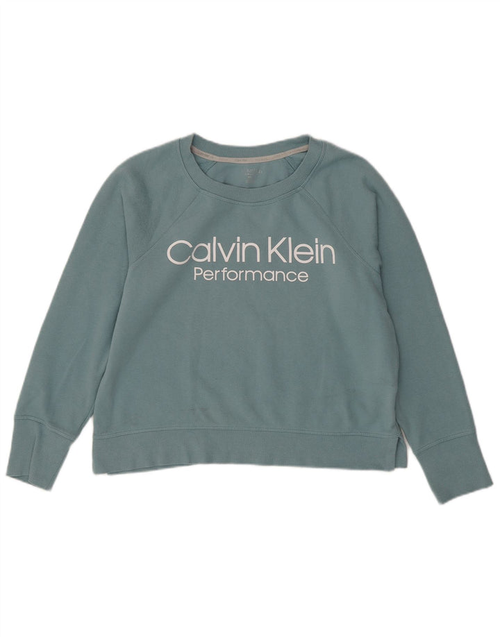 CALVIN KLEIN Pull-over surdimensionné pour femme UK 10 Small Vert