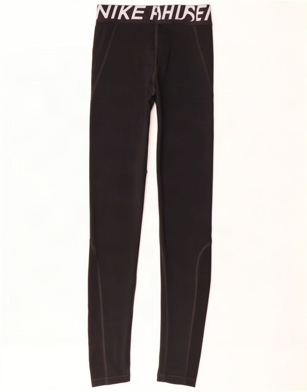 Nike Legging graphique Dri Fit pour femme UK 8 Small Noir